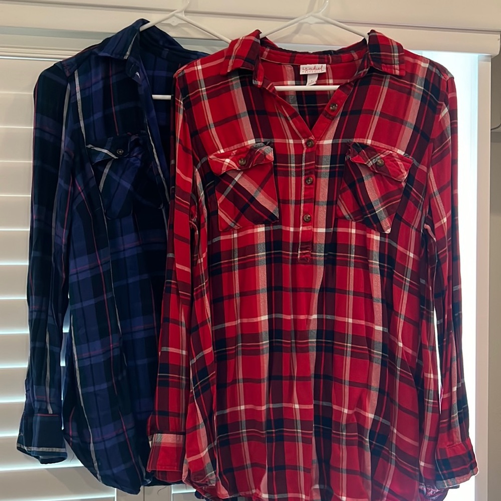 Isabel Maternity Large flannel tops